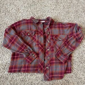 Plaid Button-Up Shirt